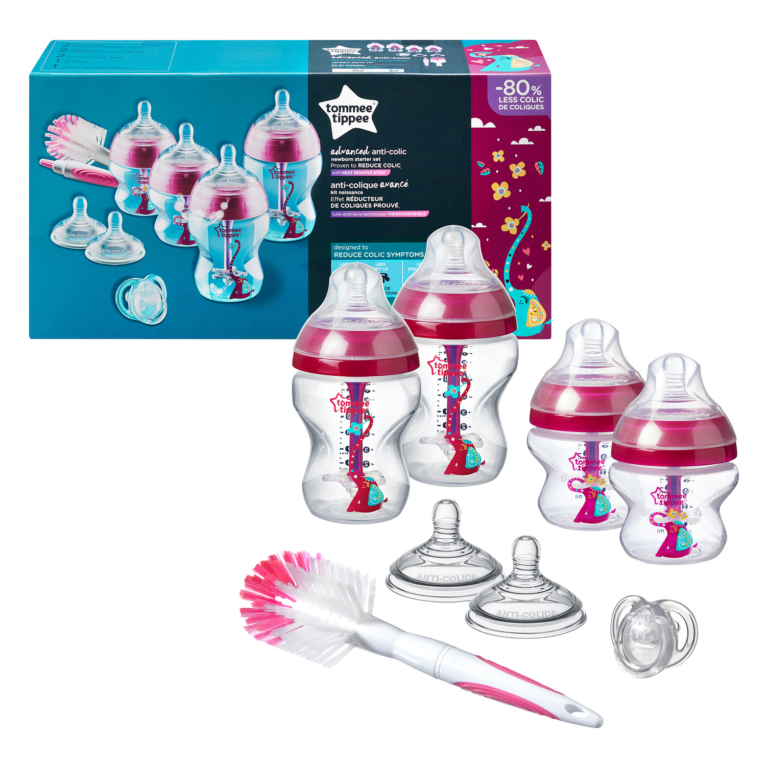 Tommee tippee sale colic bottles set